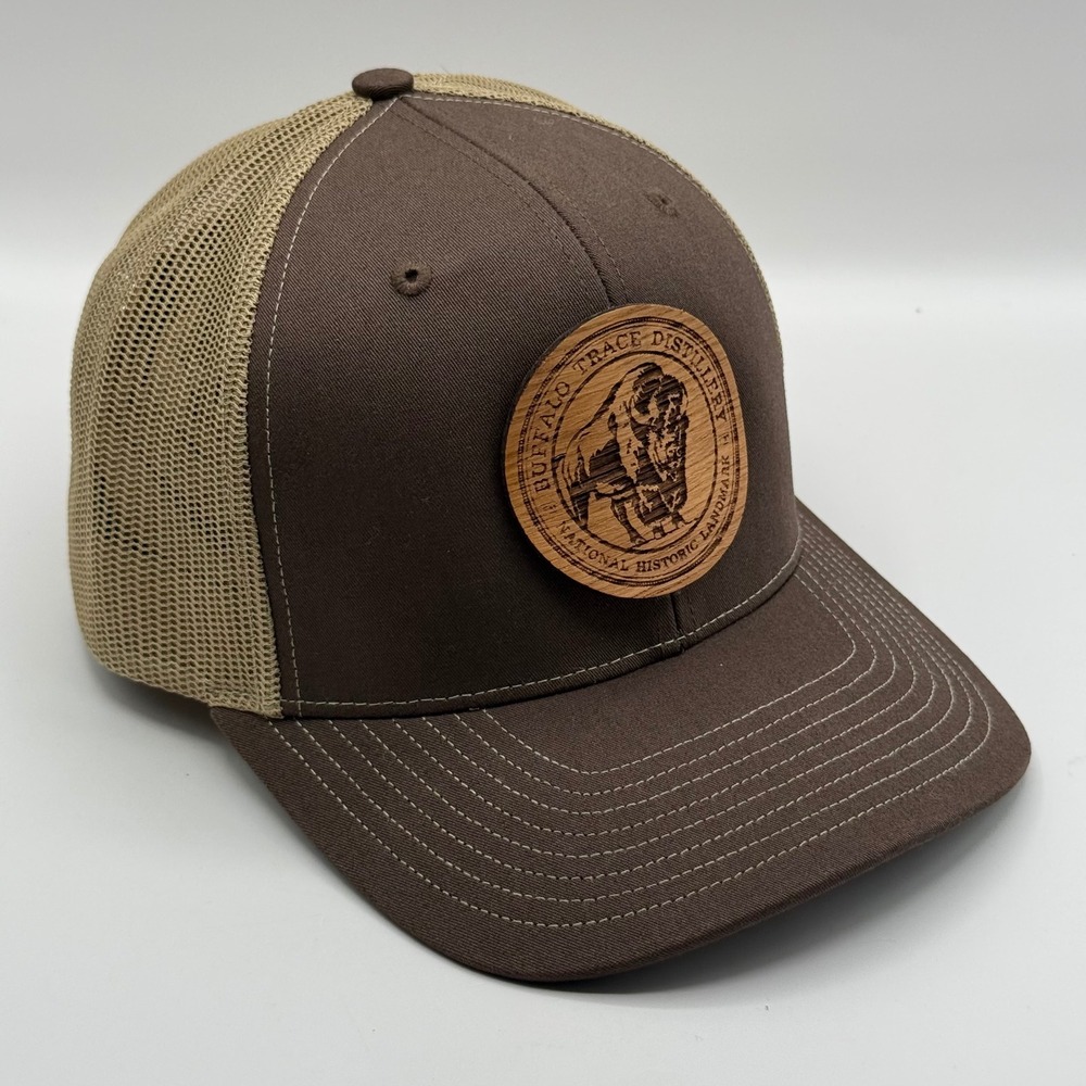 Richardson 112 Buffalo Trace Distillery Brown Tan Snapback Trucker Hat Cap